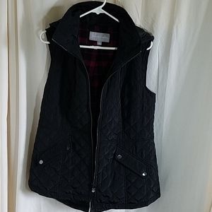NWOT Valerie Stevens Quilted Vest Black Sz L